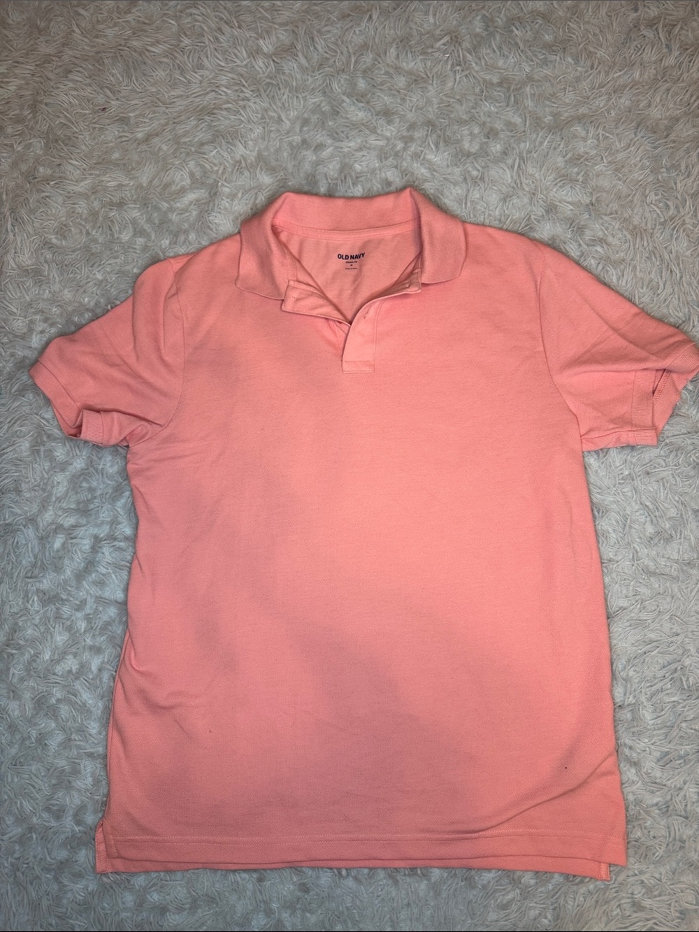 Old Navy Men's Coral Pink Polo medium